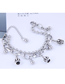 Fashion Silver Stainless Steel Bead Crown Double Bracelet