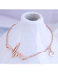 Fashion Rose Gold Ecg Heart Hollowed Titanium Steel Bracelet