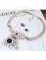 Fashion Silver Color Elephant Abalone Shell Geometric Necklace And Earrings Set