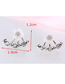 Fashion Gold Color Flower Resin Micro Inlaid Zircon Earrings