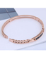 Fashion Rose Gold Color Titanium Steel Chain Roman Alphabet Bracelet
