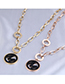 Fashion Rose Gold Color Letter Pendant Titanium Steel Long Necklace