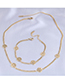Fashion Gold Color Titanium Steel Smiley Face Cutout Necklace