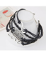 Fashion Black Crown Alloy Handmade Multi-layer Braided Bracelet