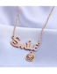 Fashion Letter Titanium Steel Letter Smiley Face Necklace