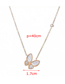 Fashion Gold Color Butterfly Titanium Shell Necklace