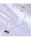 Fashion Black Diamond Letter Necklace In Titanium Steel With Diamonds