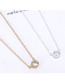 Fashion Golden Single Zirconium Necklace