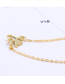 Fashion Golden Teddy Bear Necklace