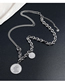 Fashion Silver Stainless Steel Metal Chain Medallion Necklace