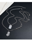Fashion Silver Stainless Steel Metal Chain Shield Smiley Necklace