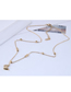 Fashion Rose Gold Titanium Steel Heart Necklace