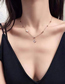 Fashion Rose Gold Titanium Steel Heart Necklace
