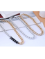 Fashion Silver Metal Chain Fine Frosted Necklace
