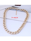 Fashion Color Mixing Metal Chain Fine Frosted Necklace