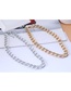 Fashion Silver Metal Chain Smooth Short Necklace