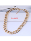 Fashion Silver Metal Chain Smooth Short Necklace