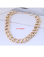 Fashion Silver Metal Chain Thick And Smooth Short Necklace