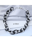 Fashion Black+silver Color Metal Chain Braided Short Necklace