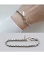 Fashion Silver Imitation Double Hook Bracelet