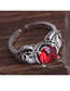 Fashion Red Open Ring With Gems