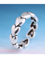 Fashion Silver Metal Heart To Heart Open Ring