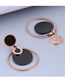 Fashion Rose Gold Color Titanium Steel Multi-circle Earrings