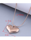 Fashion Gold Color Titanium Steel Three-dimensional Peach Heart Necklace