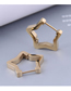 Fashion Gold Color Titanium Steel Five-pointed Star Stud Earrings