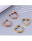 Fashion Gold Color Titanium Steel Peach Heart Ear Studs