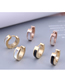 Fashion Gold Color Color-2 Titanium Steel Wide Ear Ring
