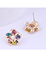 Fashion Color Color Flashing Diamond Earrings