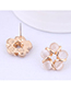 Fashion Gold Opal Geometric Stud Earrings