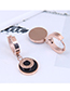 Fashion Rose Gold Titanium Steel Round Ear Ring