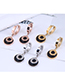 Fashion Gold Titanium Steel Round Ear Ring