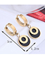 Fashion Gold Titanium Steel Round Ear Ring