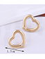 Fashion Gold Love Titanium Steel Earrings