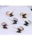 Fashion Gold Butterfly Titanium Steel Earrings