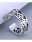 Fashion Silver Alloy Five-pointed Star Smiley Open Ring