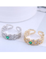 Fashion Golden Gold-plated And Zirconium Open Ring