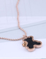 Fashion Golden Titanium Steel Bear Necklace