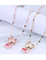 Fashion Rose Gold Copper And Diamond Small Goldfish Necklace