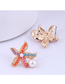 Fashion Golden Alloy Starfish Rice Bead Earrings