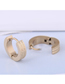 Fashion Gold Color Titanium Steel Wide Ear Ring