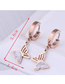 Fashion Gold Color Titanium Steel Butterfly Ear Ring