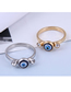 Fashion Silver Color Stainless Steel Diamond Eye Ring