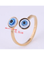 Fashion Gold Color Stainless Steel Eye Open Ring