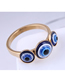 Fashion Silver Color Stainless Steel Three Eyes Ring