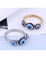 Fashion Gold Color Stainless Steel Three Eyes Ring
