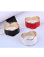 Fashion Black Gold Color-plated Oil Drop Lace Open Ring